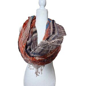 Caribe Woven Scarf Neutral Colors Pashmina Festival Rave